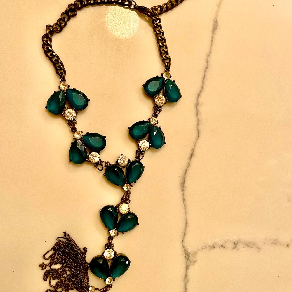 Anthropology vinifera statement necklace mint
